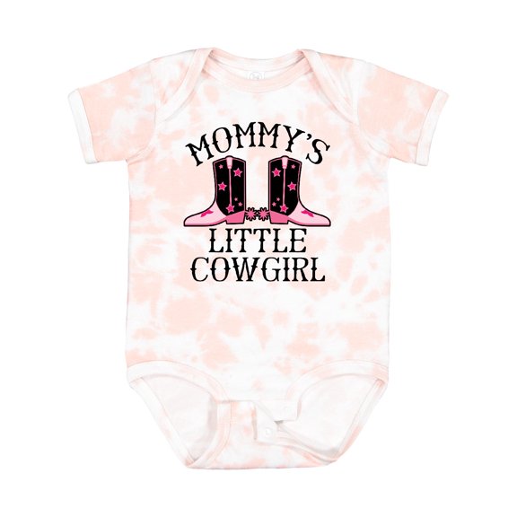 Inktastic Mommy Little Cowgirl Baby Clothes Girls Baby Bodysuit