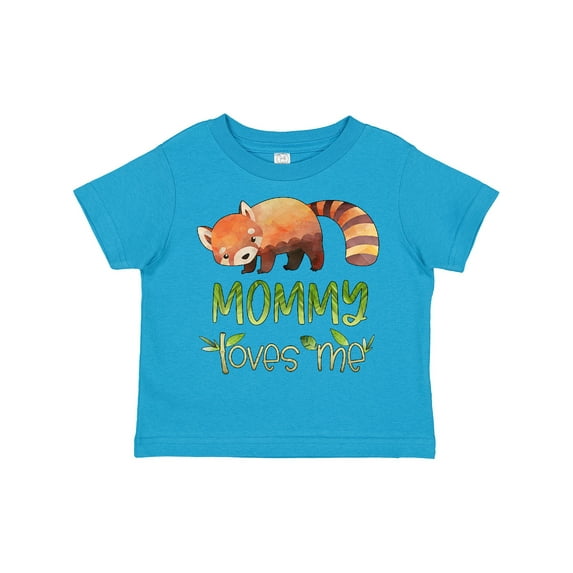 Inktastic Mommy Loves Me Cute Red Panda Boys or Girls Toddler T-Shirt