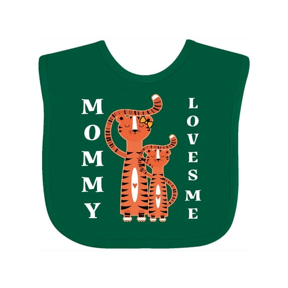 Inktastic Mommy Loves Me Tiger Boys or Girls Baby Bib