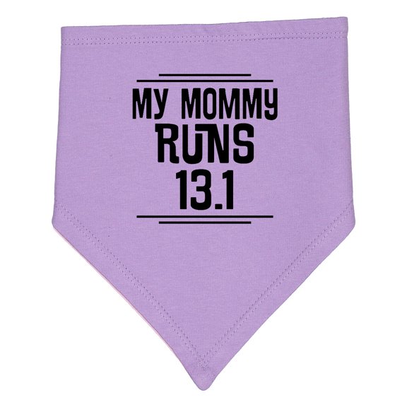 Inktastic Mommy Runs Half Marathon Baby Bandana Bib