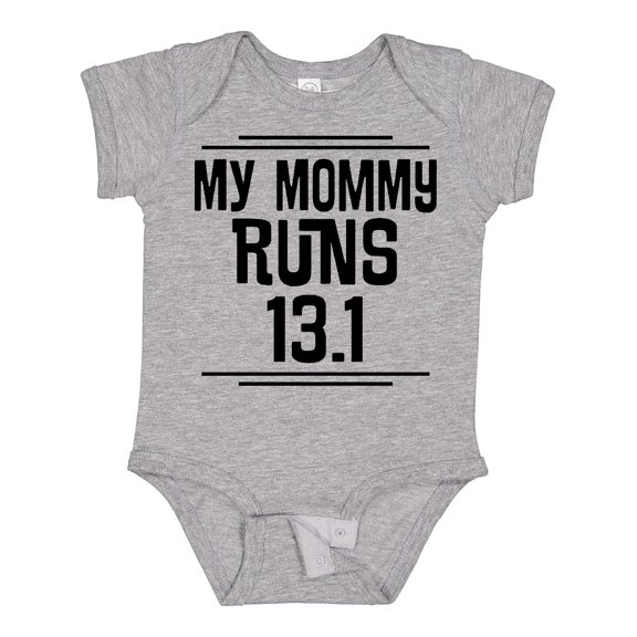 Inktastic Mommy Runs Half Marathon Boys or Girls Baby Bodysuit