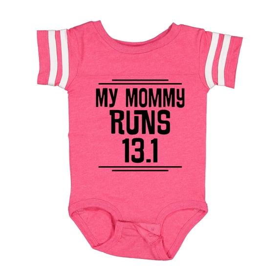 Inktastic Mommy Runs Half Marathon Boys or Girls Baby Bodysuit