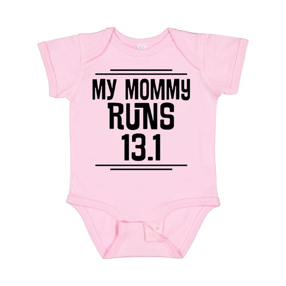 Inktastic Mommy Runs Half Marathon Boys or Girls Baby Bodysuit