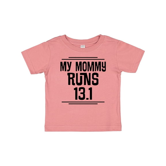 Inktastic Mommy Runs Half Marathon Boys or Girls Baby T-Shirt