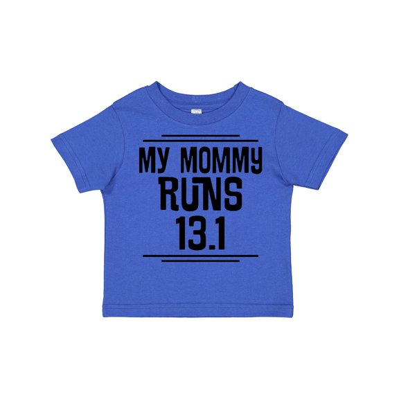 Inktastic Mommy Runs Half Marathon Boys or Girls Toddler T-Shirt
