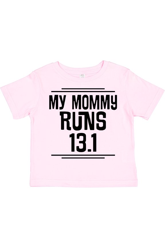 Mommy Runs Half Marathon Boys or Girls Toddler T-Shirt