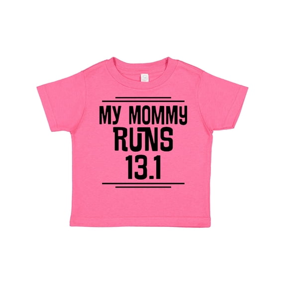 Inktastic Mommy Runs Half Marathon Boys or Girls Toddler T-Shirt