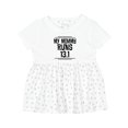 thumbnail image 1 of Inktastic Mommy Runs Half Marathon Girls Baby Dress, 1 of 5