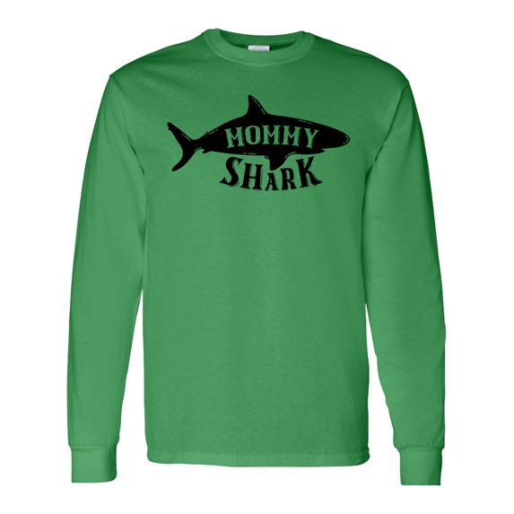 Inktastic Mommy Shark Long Sleeve T-Shirt