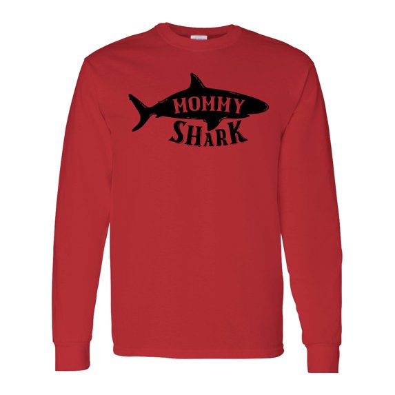 Inktastic Mommy Shark Long Sleeve T-Shirt