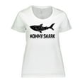 thumbnail image 1 of Inktastic Mommy Shark with Distressed Shark Women's Plus Size T-Shirt, 1 of 5