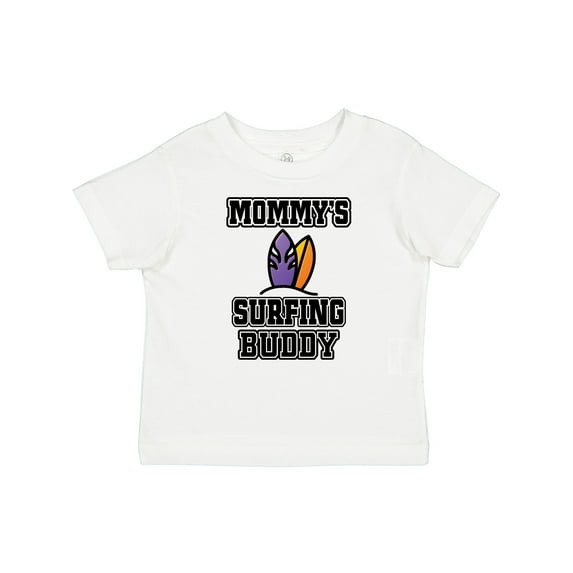 Inktastic Mommy Surfing Buddy Surfboard Boys or Girls Baby T-Shirt