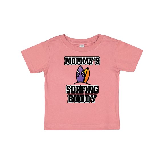 Inktastic Mommy Surfing Buddy Surfboard Boys or Girls Baby T-Shirt