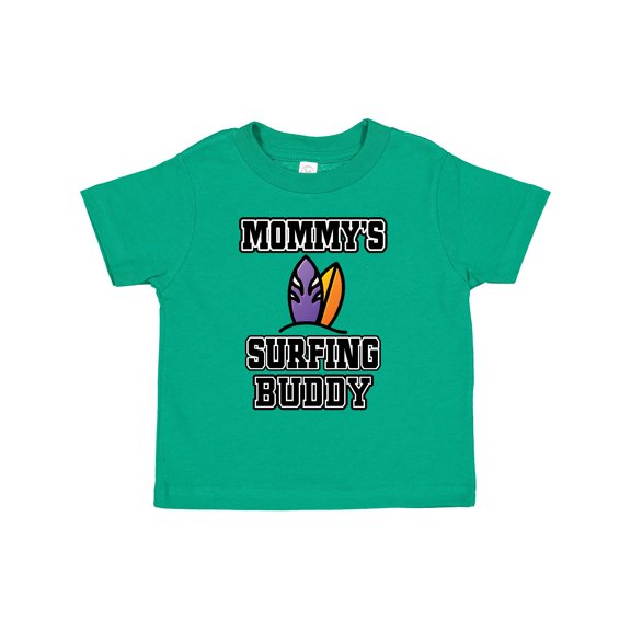 Inktastic Mommy Surfing Buddy Surfboard Boys or Girls Toddler T-Shirt