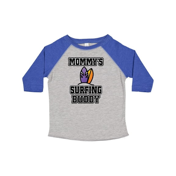Inktastic Mommy Surfing Buddy Surfboard Boys or Girls Toddler T-Shirt