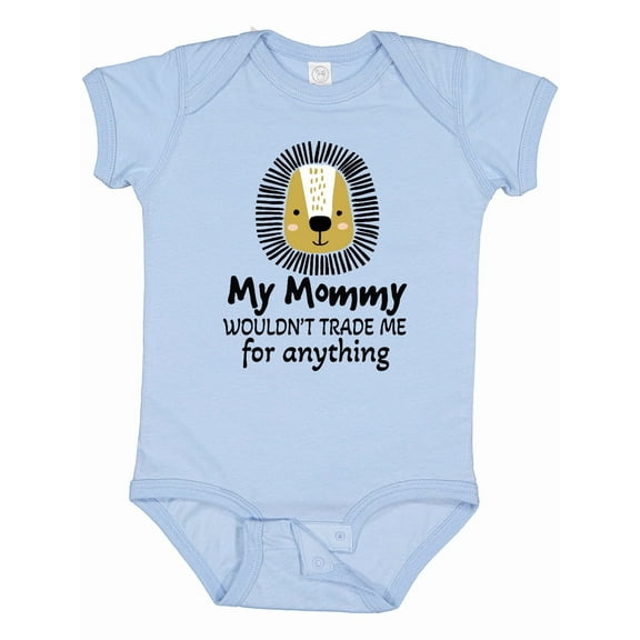 Inktastic Mommy Wouldnt Trade Me for Anything Son Lion Boys Baby Bodysuit