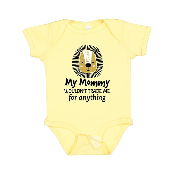 Inktastic Mommy Wouldnt Trade Me for Anything Son Lion Boys Baby Bodysuit