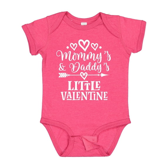 Inktastic Mommy and Daddy Little Valentine Boys or Girls Baby Bodysuit