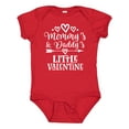 thumbnail image 1 of Inktastic Mommy and Daddy Little Valentine Boys or Girls Baby Bodysuit, 1 of 5