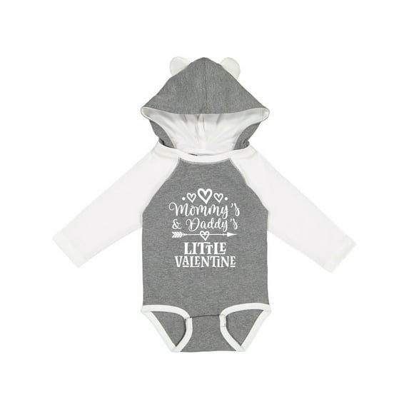 Inktastic Mommy and Daddy Little Valentine Boys or Girls Long Sleeve Baby Bodysuit