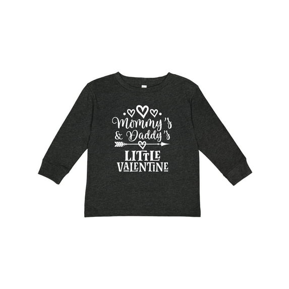 Inktastic Mommy and Daddy Little Valentine Boys or Girls Long Sleeve Toddler T-Shirt