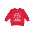 thumbnail image 1 of Inktastic Mommy and Daddy Little Valentine Toddler Sweatshirt, 1 of 4