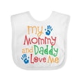 thumbnail image 1 of Inktastic Mommy and Daddy Love Me Boys or Girls Baby Bib, 1 of 4