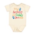 thumbnail image 1 of Inktastic Mommy and Daddy Love Me Boys or Girls Baby Bodysuit, 1 of 5