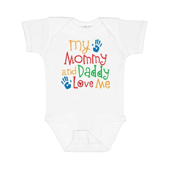 Inktastic Mommy and Daddy Love Me Boys or Girls Baby Bodysuit
