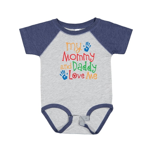Inktastic Mommy and Daddy Love Me Boys or Girls Baby Bodysuit