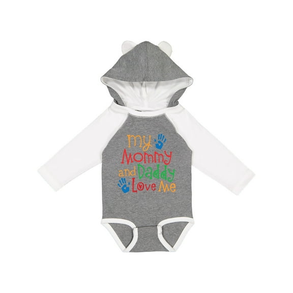 Inktastic Mommy and Daddy Love Me Boys or Girls Long Sleeve Baby Bodysuit