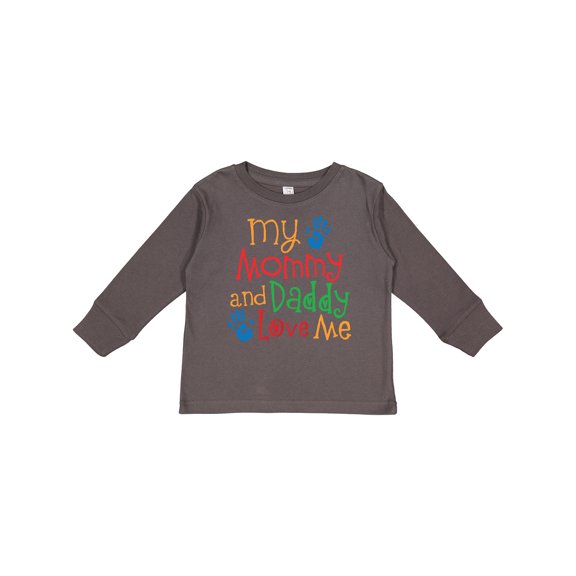 Inktastic Mommy and Daddy Love Me Boys or Girls Long Sleeve Toddler T-Shirt