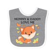 thumbnail image 1 of Inktastic Mommy and Daddy Love Me Little Fox Boys or Girls Baby Bib, 1 of 4
