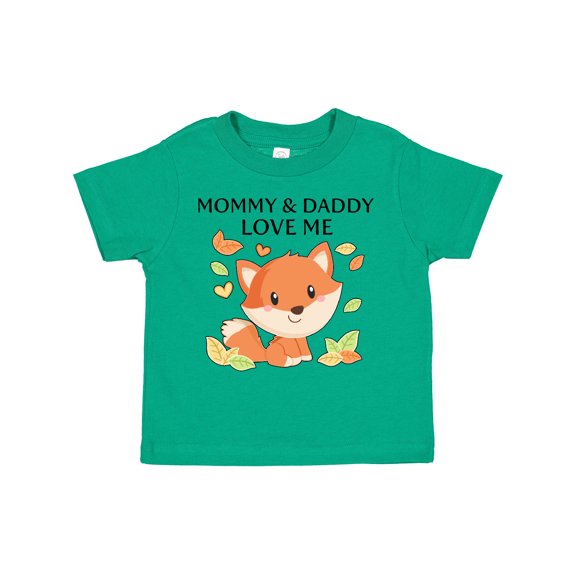 Inktastic Mommy and Daddy Love Me- Little Fox Boys or Girls Toddler T-Shirt