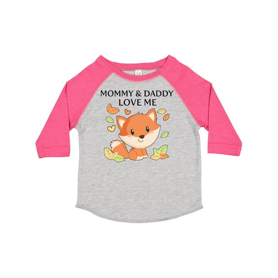 Inktastic Mommy and Daddy Love Me- Little Fox Boys or Girls Toddler T-Shirt