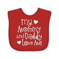 thumbnail image 1 of Inktastic Mommy and Daddy Love Me Valentine Boys or Girls Baby Bib, 1 of 4