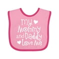 thumbnail image 1 of Inktastic Mommy and Daddy Love Me Valentine Boys or Girls Baby Bib, 1 of 4