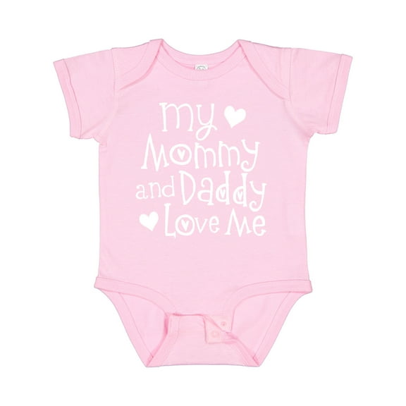 Inktastic Mommy and Daddy Love Me Valentine Boys or Girls Baby Bodysuit