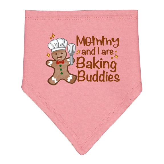 Inktastic Mommy and I Are Baking Buddies Baby Bandana Bib