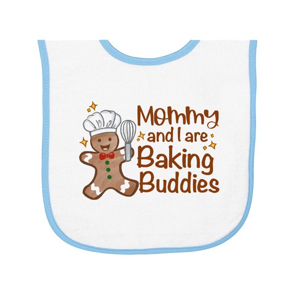 Inktastic Mommy and I Are Baking Buddies Baby Terry Cloth Bib