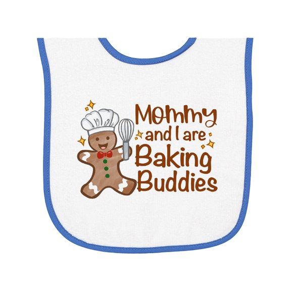 Inktastic Mommy and I Are Baking Buddies Baby Terry Cloth Bib