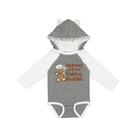 Inktastic Mommy and I Are Baking Buddies Boys or Girls Long Sleeve Baby Bodysuit