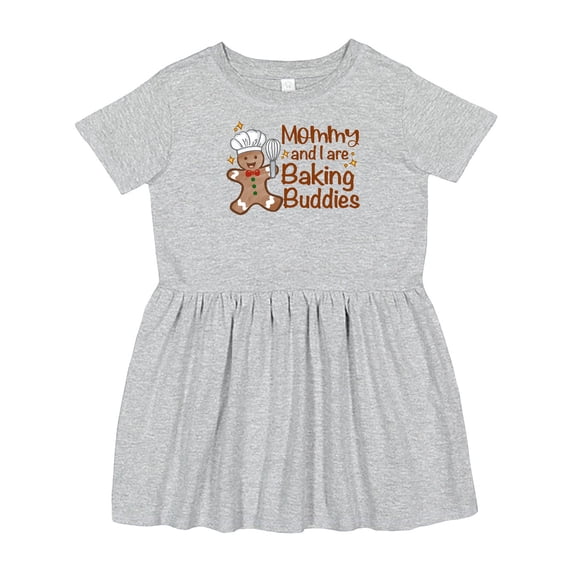 Inktastic Mommy and I Are Baking Buddies Girls Toddler Dress