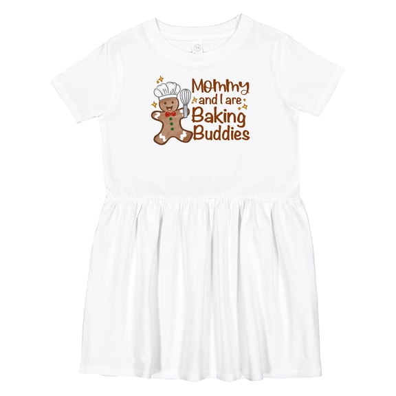 Inktastic Mommy and I Are Baking Buddies Girls Toddler Dress