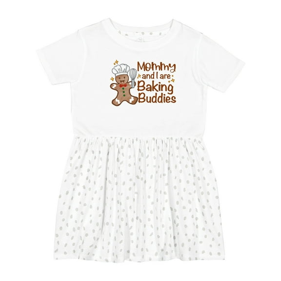 Inktastic Mommy and I Are Baking Buddies Girls Toddler Dress