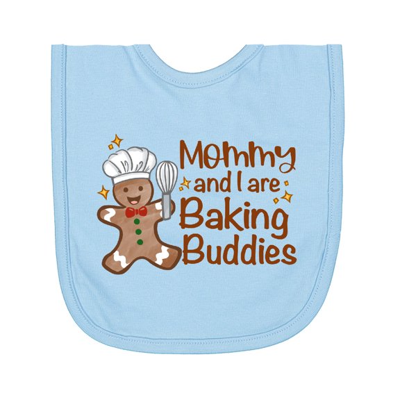 Inktastic Mommy and I Are Baking Buddies Newborn Bib
