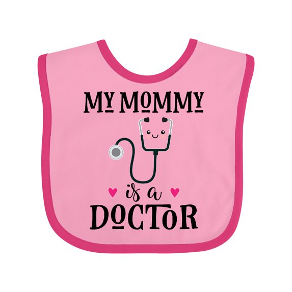 Inktastic Mommy is a Doctor Baby Girls Baby Bib