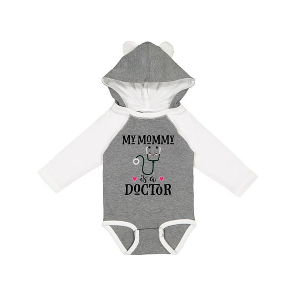 Inktastic Mommy is a Doctor Baby Gift Girls Long Sleeve Baby Bodysuit