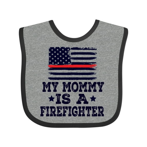 Inktastic Mommy is a Firefighter Boys or Girls Baby Bib