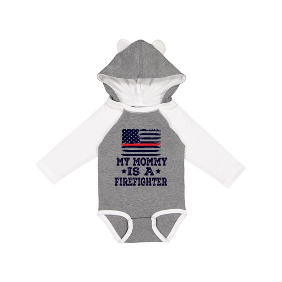 Inktastic Mommy is a Firefighter Boys or Girls Long Sleeve Baby Bodysuit